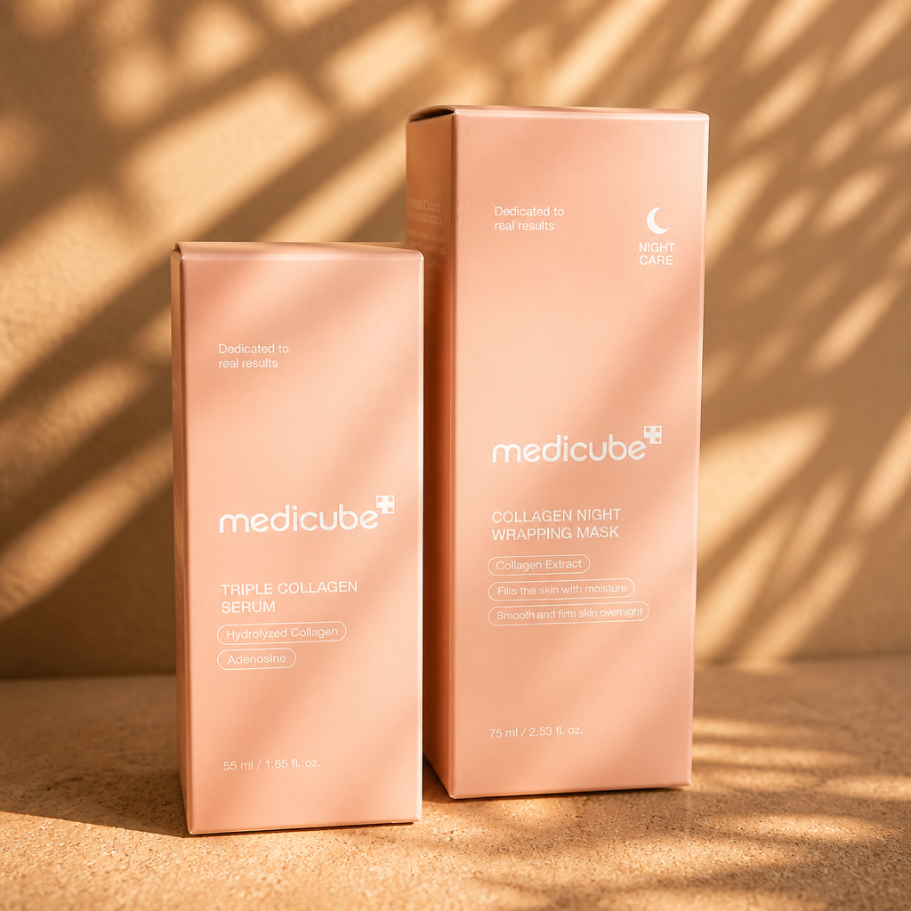 Medicube Collagen Night Care Duo (Triple Collagen Serum & Night Wrapping Mask)